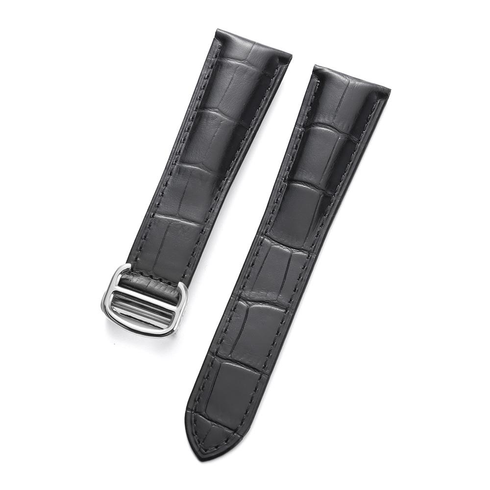 

18/20/22mm Leather Strap for Omega for Cartier Tank Solo Cowhide Watch Band Clasp Black Brown Men Women Watchband Bracelet Belt 22mm