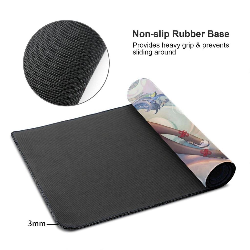 Genshin Impact Anime Mouse Pad Play Mat Large Desk Mat Stylish Character Cute Keyboard Waterproof Gift 75cmx40cm