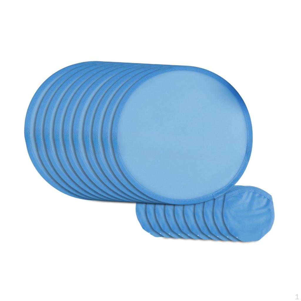 10 Pack of Round Folding Fans with Carrying Bag for Summer Use