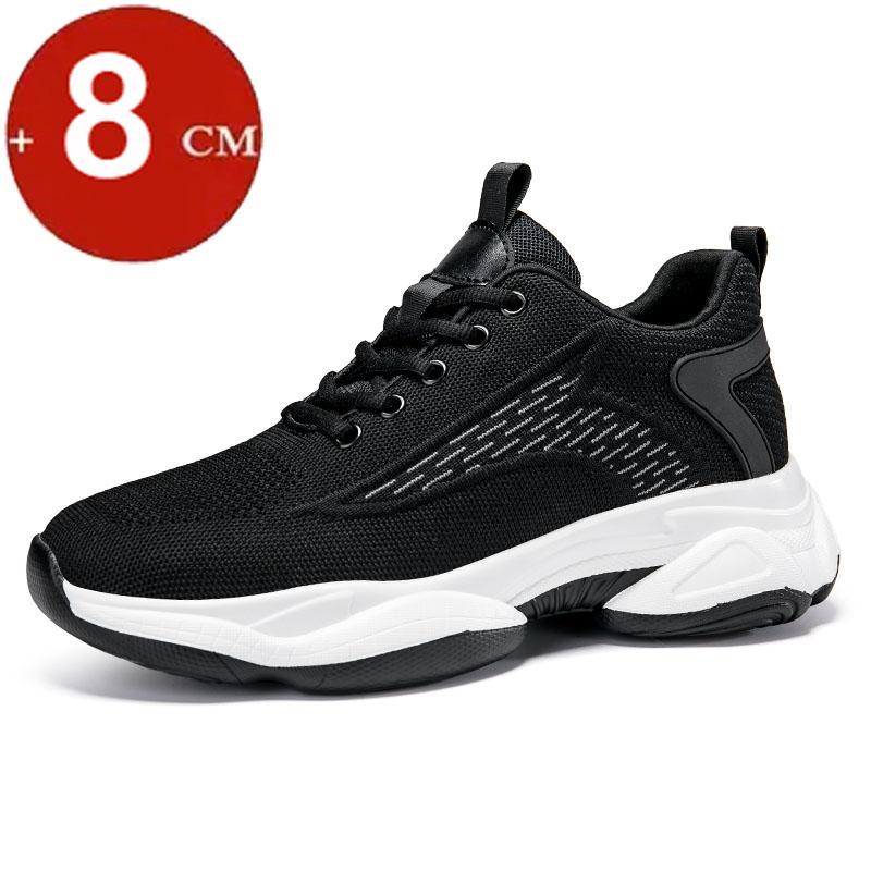 

Скрытая сетчатая обувь на танкетке 6 см 8 см Мужские повседневные спортивные кроссовки 2025 Лето Дышащая обувь для увеличения роста Мужская обувь для увеличения роста 37