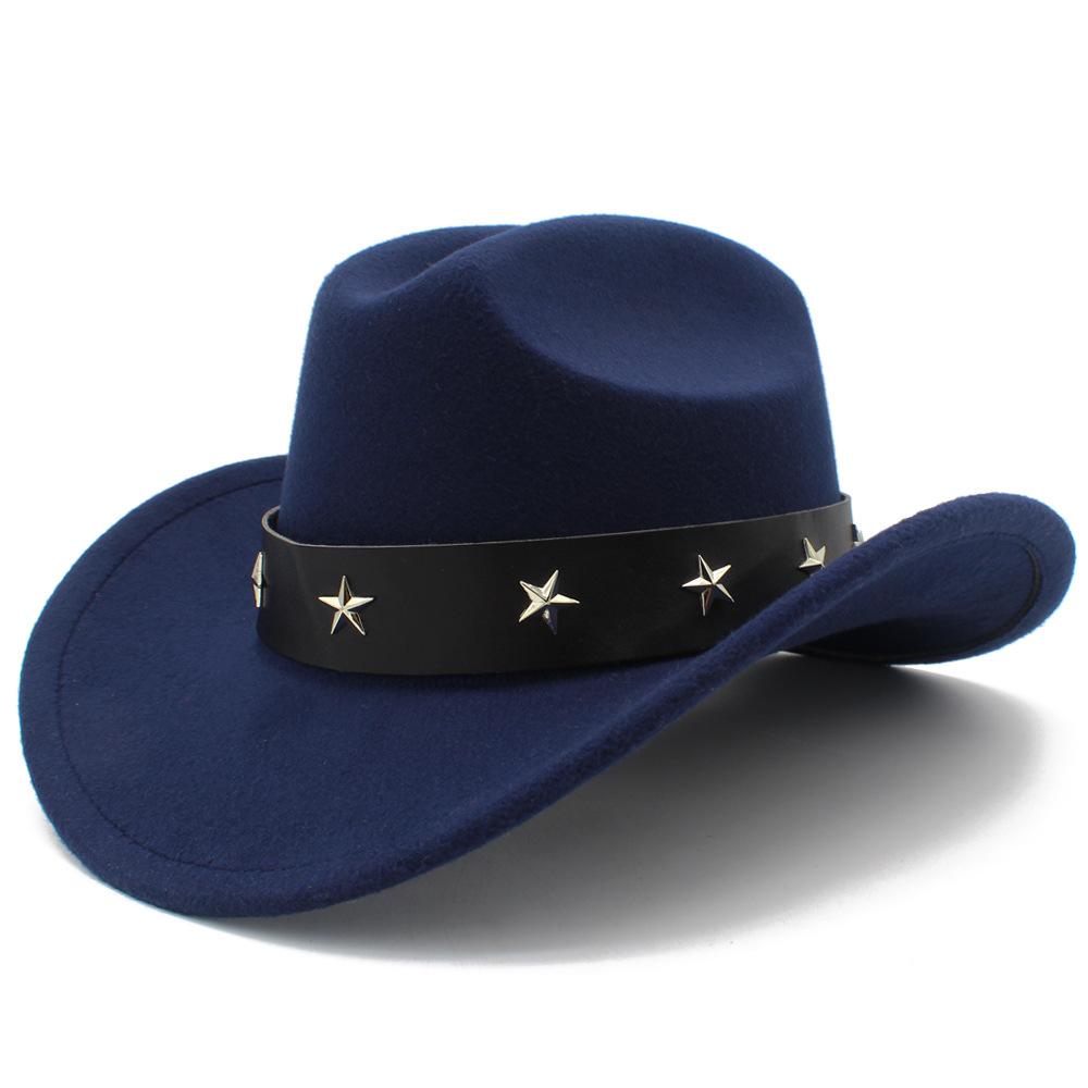 Popular light and hot-selling western cowboy hat star belt accessories classic jazz hat