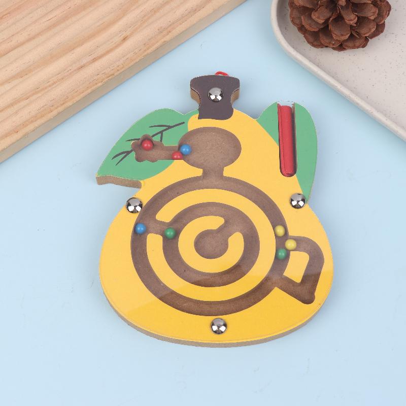 Magnetic Pen Maze Toy With Magnetic Beads, Wooden, Educational Early Childhood Toy, Kindergarten Gift Toy