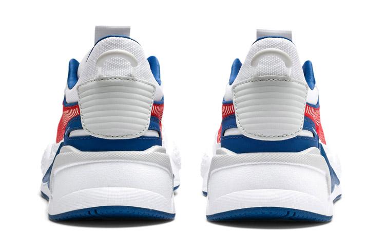 Puma RS X Hard Drive Comfortable And Trendy Low Top Kids Lifestyle Shoes White Blue Teenagers 370644-03