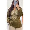 Czysta bawełna Haftowana Kurti z Zestawem Spodni Indyjski Bollywood Top Kurta Zestaw Sznurkowy