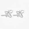European and American ins high-end bow pendant necklace women's temperament versatile cold wind earrings ring jewelry