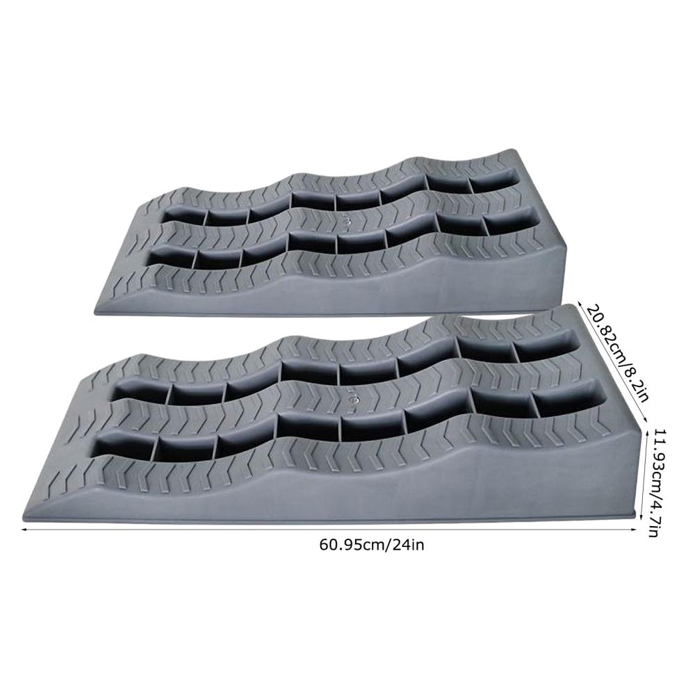 Car Leveling Ramps 2pcs Heavy-Duty Camper Leveling Blocks Lightweight Trailer Wheel Chocks and Levelers Multifunctional Travel