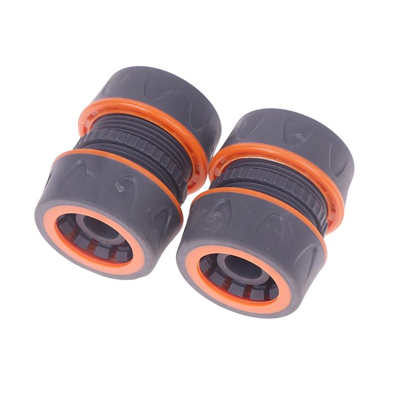 2Pcs 1/2" 3/4" Garden Hose Adapter Quick Connector Stop Plug Coupler Joint Water Irrigation Tube Repair Extender Pipe Fittings