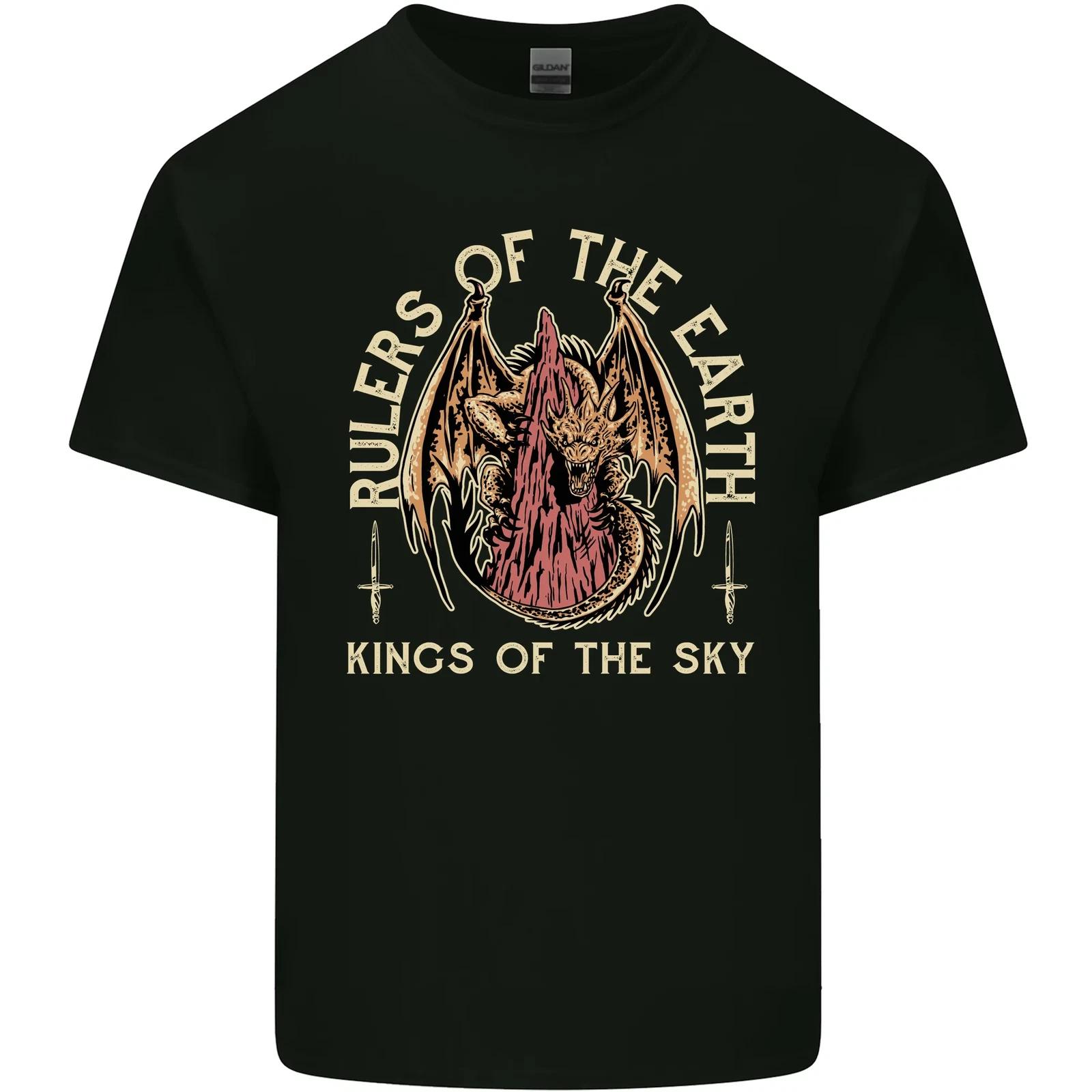 Dragons Rulers of the Earth Fantasy RPG Kids T-Shirt Childrens 2XL