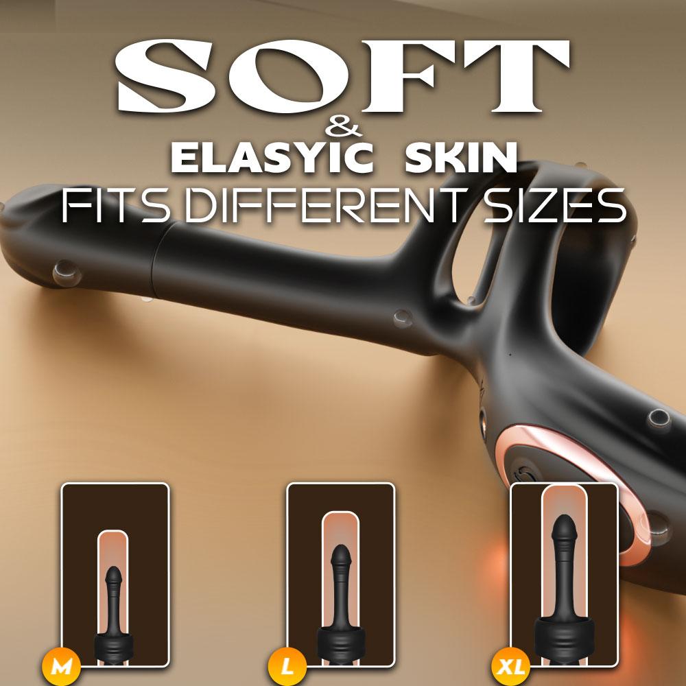 2 In 1 Male Prostate Massager Vibrator Anal Plug Cobra Penis Ring Ass Plug Vibrator Erotic Toy Male Masturbator