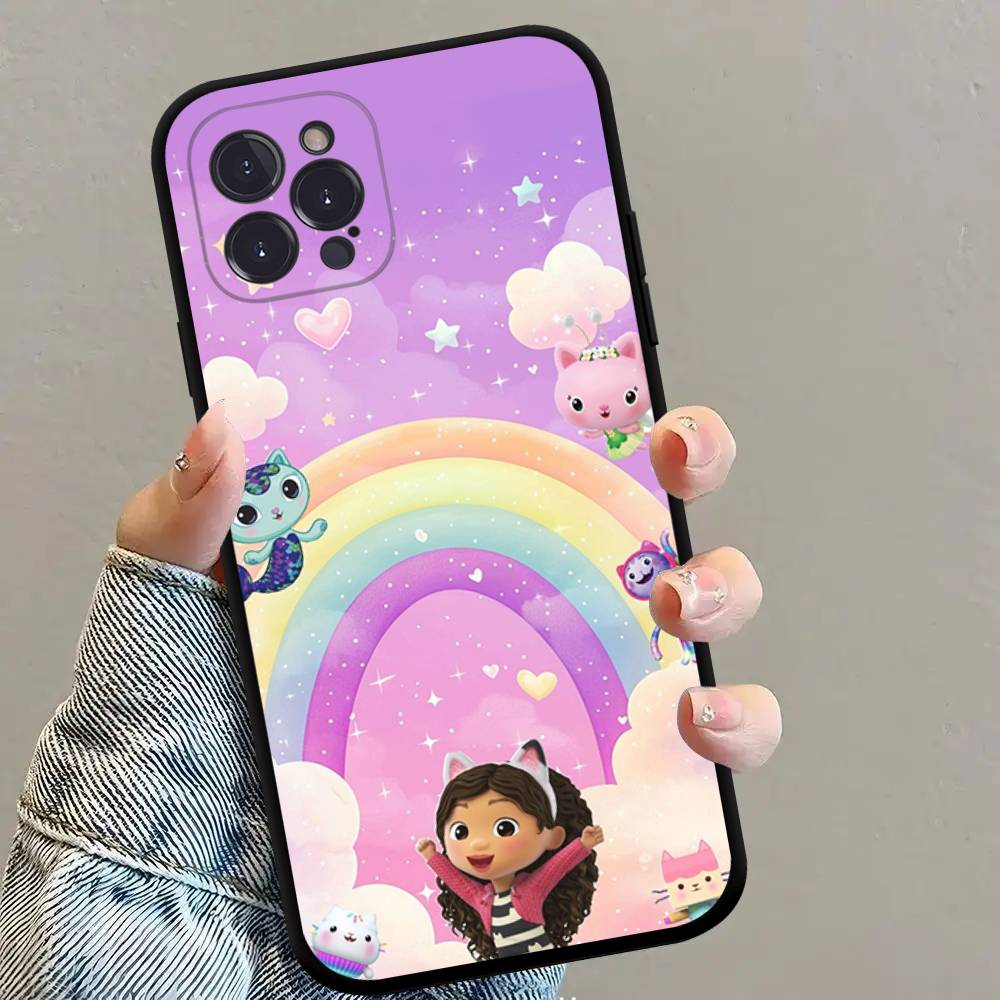 Cute G-Gabbys D-Dollhouse Black Silicone Matte Phone Case For iphone 17 Air 16 15 14 13 12 11 Pro Max Plus Back Cover TPU