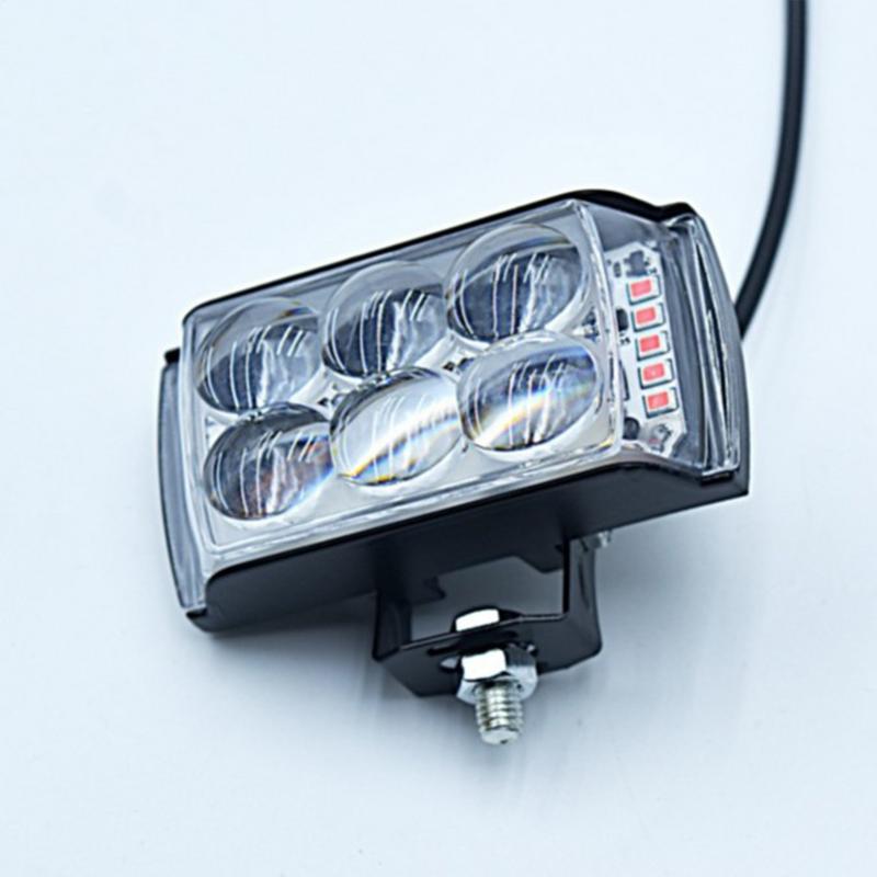Motorcycle Auxiliary Lights Motorcycle LED Driving Lights 2000-Lumen 6 LED Powerful Lamp for Motorbike Street Night Touring