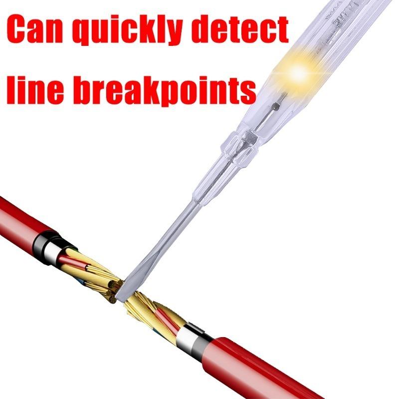 Electrician Transparent Test Pencil Slotted Screwdriver AC 100-500V Contact-type Voltage Tester Car Circuit Inspection Tools