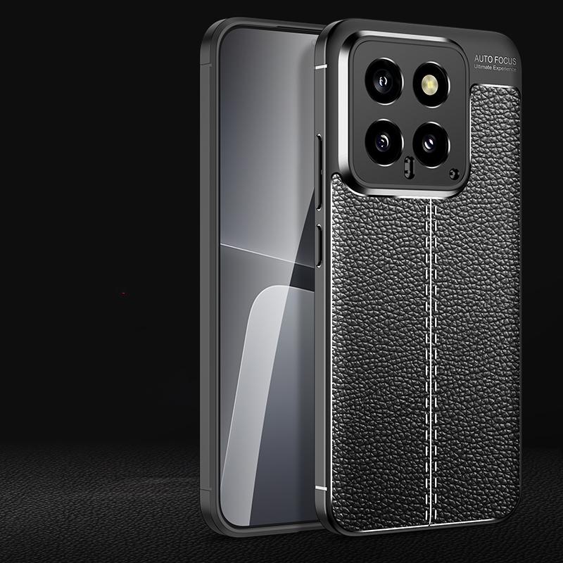 

Для Xiaomi Mi 14 Чехол-накладка Mi 14 Pro Capa Armor Противоударный Высококачественный Бампер для телефона Задняя часть ТПУ Мягкая кожа Fundas Xiaomi 14 Pro For Xiaomi 14 Pro чёрный