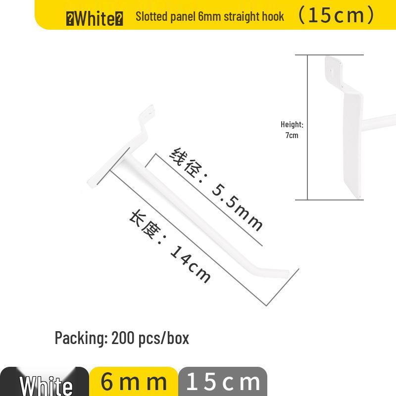 Clip-on Straight Hook for Slotted Pegboard - Aluminum Display Hook for Electronic Components and Sample Exhibits