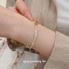 Cui Yan S925 Sterling Silver Korean-Style Peridot Crystal Bracelet for Women