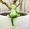 Creative Resin Simulation Frog Potted Plant Decoration Cute Animals Suitable for Decorating Homes, Gardens, and Flower Pots