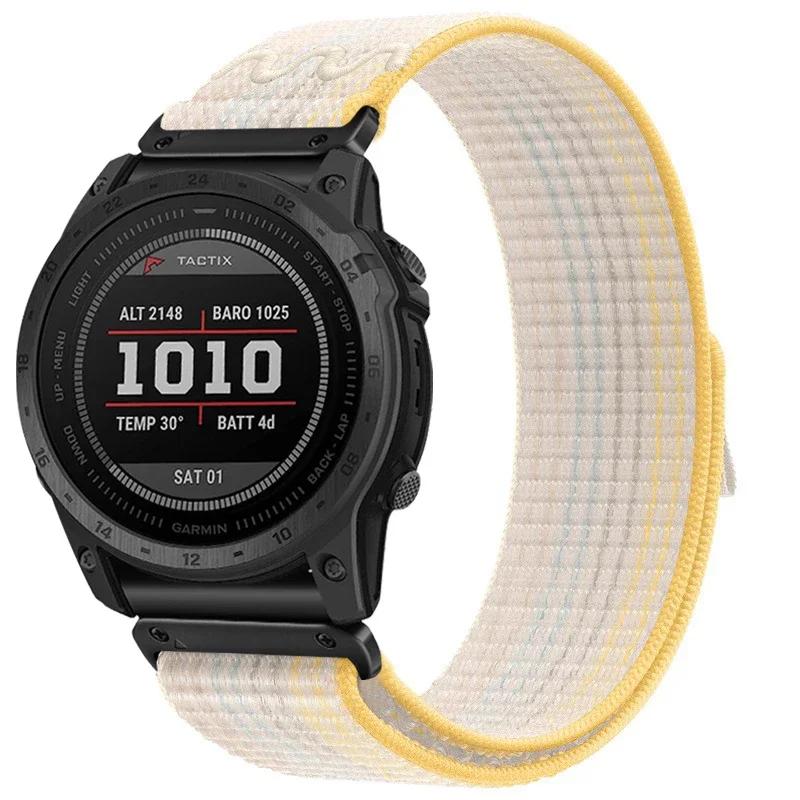22mm 26mm Quick Fit Nylon Strap for Garmin Watch Fenix 8 47mm 51mm 7 7X Pro 6X 5X Enduro 3 Fenix 5 5X 6 6XPro 935 Band Watchband