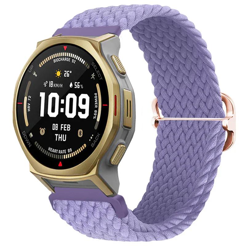 20/22mm Nylon Braided Strap For Amazfit T-Rex3 Pro 44/48mm/Helio Comfortable Band Huawei Watch 5/4 GT6-5-4 Pro 46mm Accessories