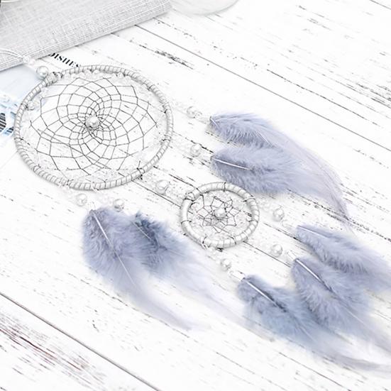 Handmade Fantasy Dreamcatcher Iron Circle Faux Pearl Home Hanging Decor