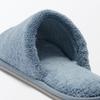 MUJI Washable Cotton Terry Open Size M 76410287 Slippers, Toe, (22.5-25cm), Blue,