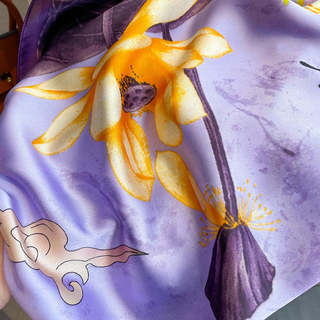 Luxury Women'S Scarves Fashion Printed Silk Scarves Summer Shawls And Wrapped Soft Cashmere Women'S Bandannas Folad Headsc