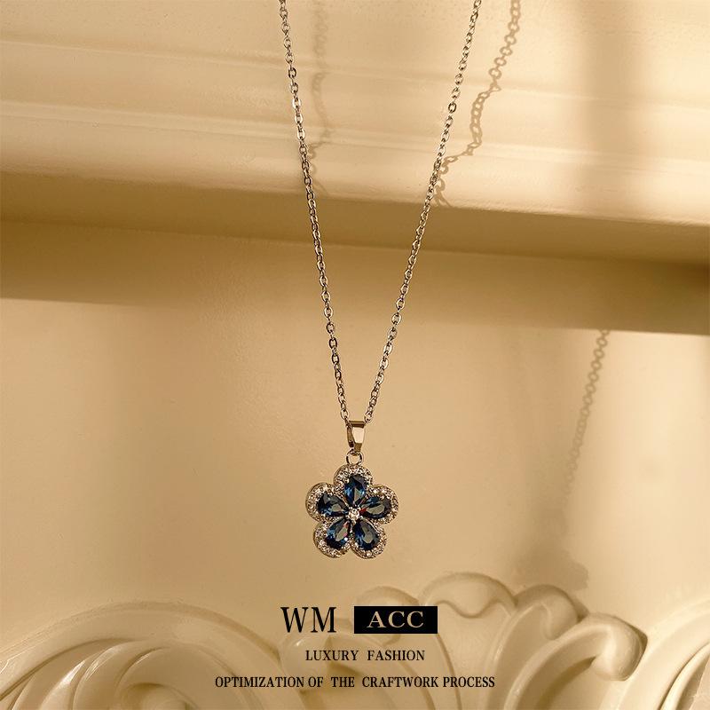 Flower Fashion Light Luxury Temperament High-end Necklace necklace синий