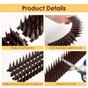 6/12/24Pcs Bird Repeller Spikes Anti Pigeon Anti-bird Squirrel Climb Cat Deterrent Wall Garden Fence Spikes Outdoor