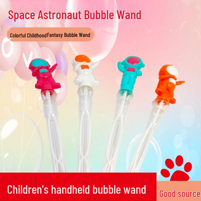 

48cm Flashing Astronaut Bubble Stick - Large Outdoor Bubble Toy for Parent-Child Fun