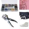 700x 12 Colors Eyelet Pliers Set with Installation Tool Inner Diameter 5mm Metal Eyelets Grommet Tool Set for Clothing