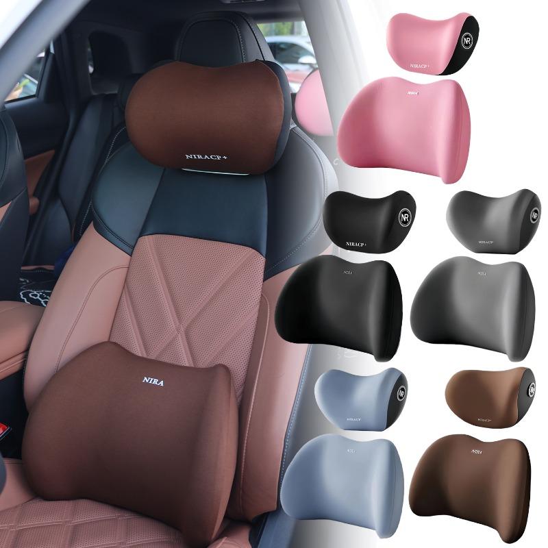 Auto Memory Foam Seat Cushion Set Pillow Support for Driving Comfort Headrest & Lumbar Car Back Neck Cushion Accessories