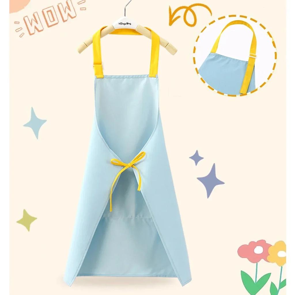 2PCS/3pcs Children's Waterproof Apron, Kindergarten Studio Chef's Clothing Baking Experience Clothes, Reverse Cover Chef's Hat