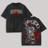 Fit GACHIAKUTA Printed T-shirt Washed and Made Old Heavy Cotton Short Sleeve for Men and Women