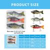 3Pcs Fishing Swimbaits  Fishing Lures Multi Jointed Artificial Hard Baits Slow Sinking Simulated Swimming Lures