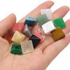 10Pcs Mini Healing Crystal Pyramid Decorative Ornament,Natural Stone with Four Sides Tapered,Reiki Crystal Point Home Decor Jewelry 14x14mm