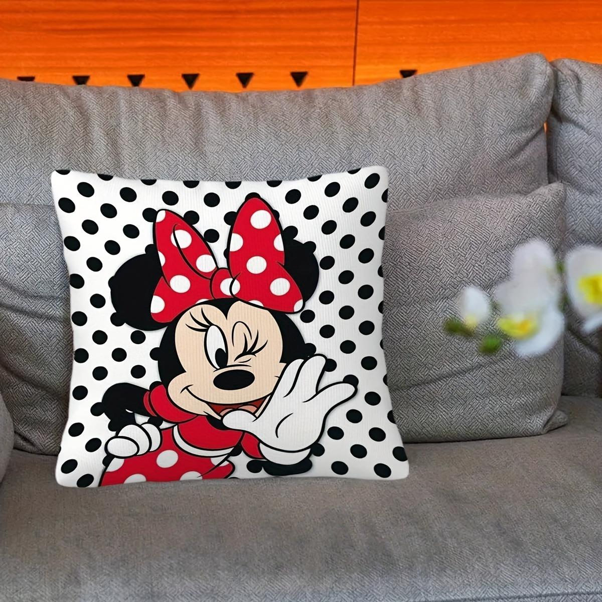 

Очаровательная наволочка с Минни Маус в горошек для уютного декора! Чехол на подушку для дивана, украшение для дома, для спальни 16x16Inch
