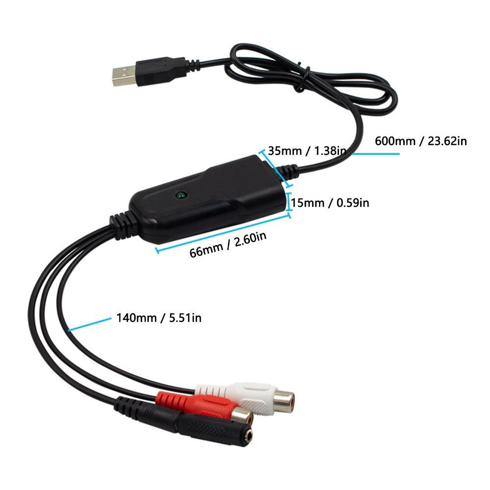 USB 2.0 USB Sound Capture RCA L/R Input Cassette Tape Converter Cassette Tape Digitizing