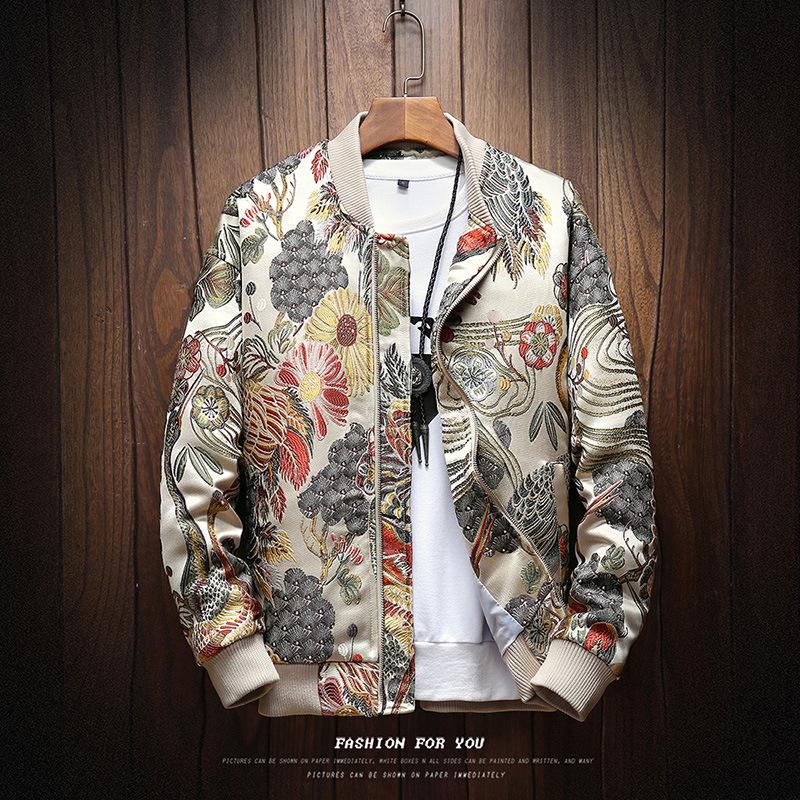 Embroidery Men's Jacket Coat Men's Hip Hop Street Clothing Men's Jacket Bomber Jacket Men's Clothing Plus Size