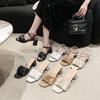 Fashion Shoes Slippers Soft Low Slides Women Heels Fashion Comfort Flat High Luxury Scandals Rome Pumps Fabric Casual PU TPR Hoof