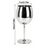 2 Stück 350ml Edelstahl Stiel- Weingläser Edelstahl 304 Weinglas Hochzeit