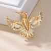 European and American Fashion Personalized Blue Hummingbird Brooch High-End Luxury Elegant Animal Pin Suit Jacket Accessory Corsage