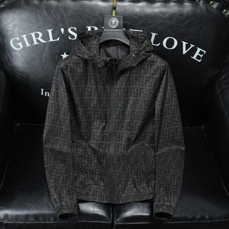 European Station Spring 2025 Men's Trendy Printed Hooded Jacket