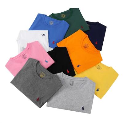 Summer New Hot-Selling Round Neck Short-Sleeved Men'S Pony Pure Cotton T-Shirt Embroidered Horse Standard Casual Fashion Bottoming Shirt