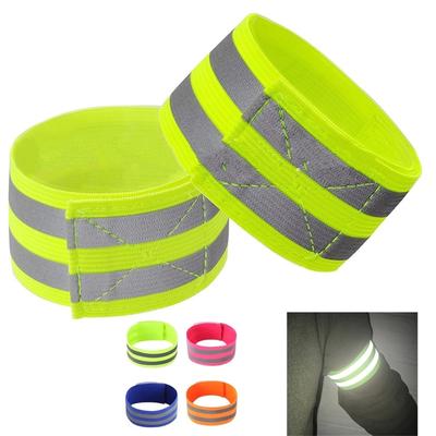 Reflective Elastic Wristbands Adjustable Wrist Straps for Sports Outdoor Activities Safety Visibility 35x5cm Durable Stretch Material