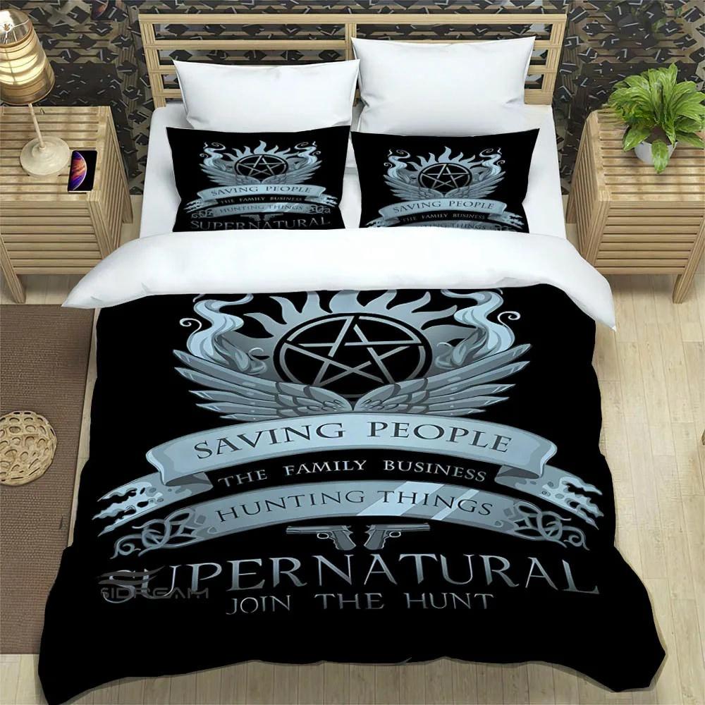 New Tv Series Supernatural Bedding Set Single Twin Full Queen King Size Bed Set Adult Kid Bedroom Duvet Cover Set Home Textiles