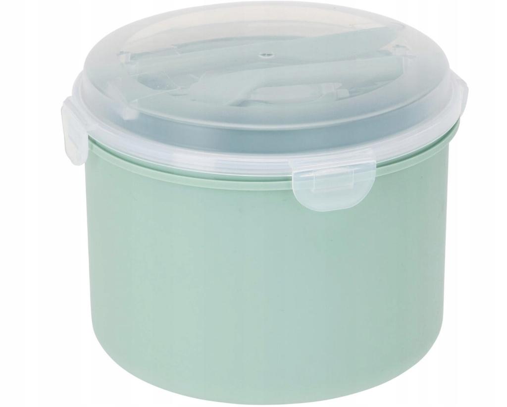 Lunchbox pojemnik na żywność komplet z kubkiem na sos i sztućcami 1000ml