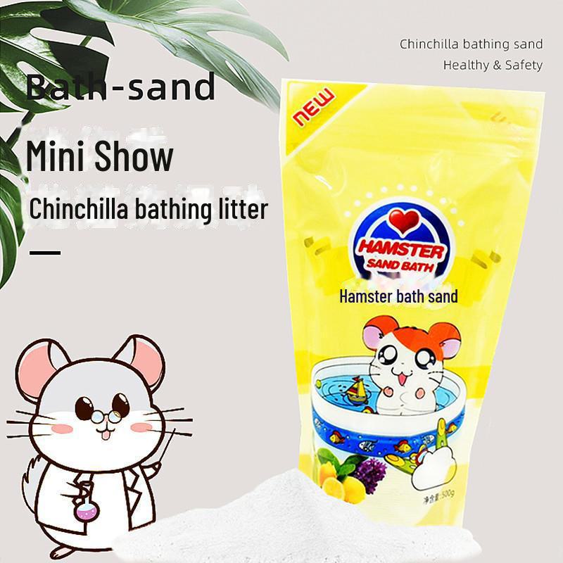 Small Pet Bath Sand - 500g for Hamsters, Chinchillas, Rabbits, Guinea Pigs