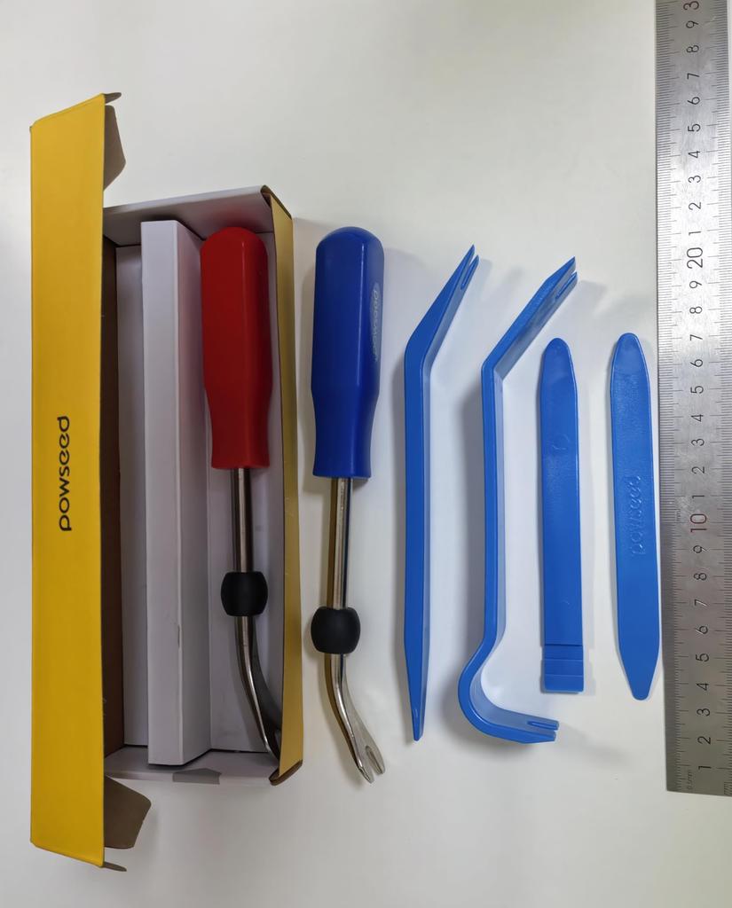 powseed Resin Panel Removal Set of 4 + Clip Clamp Tool, Set of 5,
