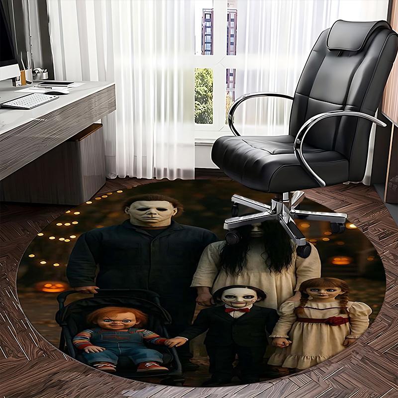 Horror Movie Characters Chair mat Round Rug Office carpet, Non slip, Suitable for Living Rooms, Bedrooms,Decor1205711a