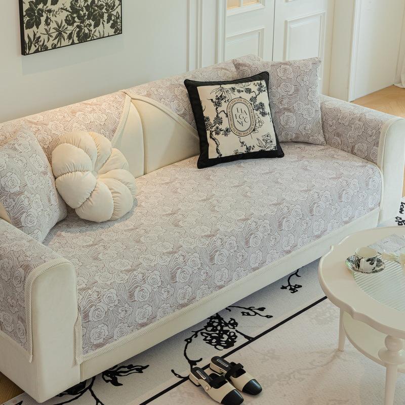 

Жаккардовая диванная подушка из синели, универсальная подушка на четыре сезона, универсальный универсальный чехол для дивана, новый нескользящий тканевый чехол 70*70cm