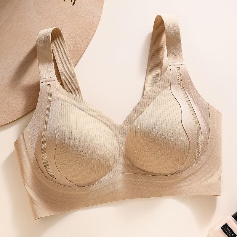 Women Skin Friendly Seamless Gathering Push Up Comfortable Breathable Anti Sagging Bra